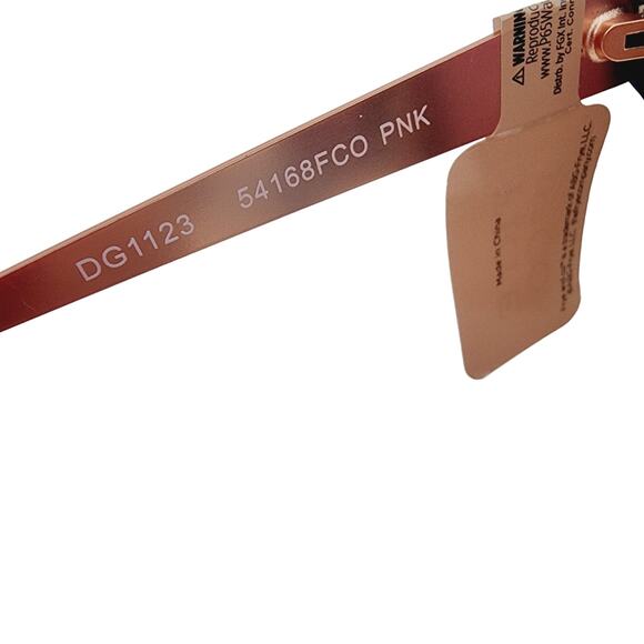 Frye Brown Tortoise Shell Oversized Square Shield Sunglasses Rose Gold 100& UV main image 5